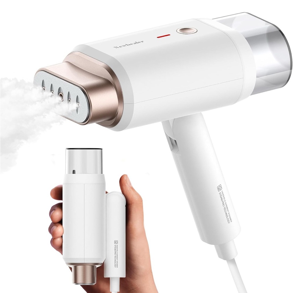 Travel Steamer White and Gold
